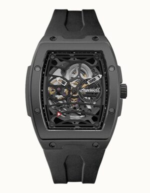 Ingersoll The Rim Polyurethane Strap Black Skeleton Dial Automatic I16201 Men's Watch