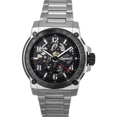 Ingersoll The Anvil Stainless Steel Black Skeleton Dial Automatic I16601 Men's Watch