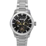 Ingersoll The Bronc Stainless Steel Black Skeleton Dial Automatic I16701 Men's Watch