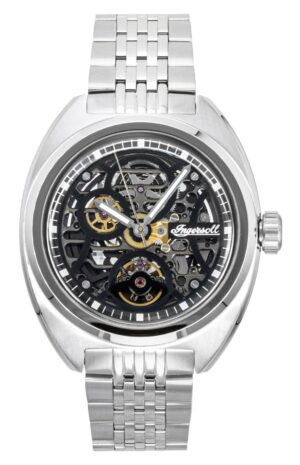 Ingersoll The Wrangler Stainless Steel Black Skeleton Dial Automatic I16901 Men's Watch