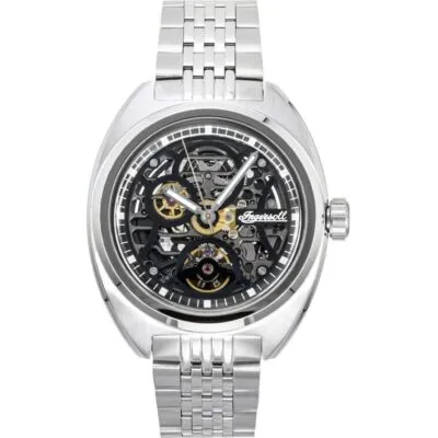 Ingersoll The Wrangler Stainless Steel Black Skeleton Dial Automatic I16901 Men's Watch