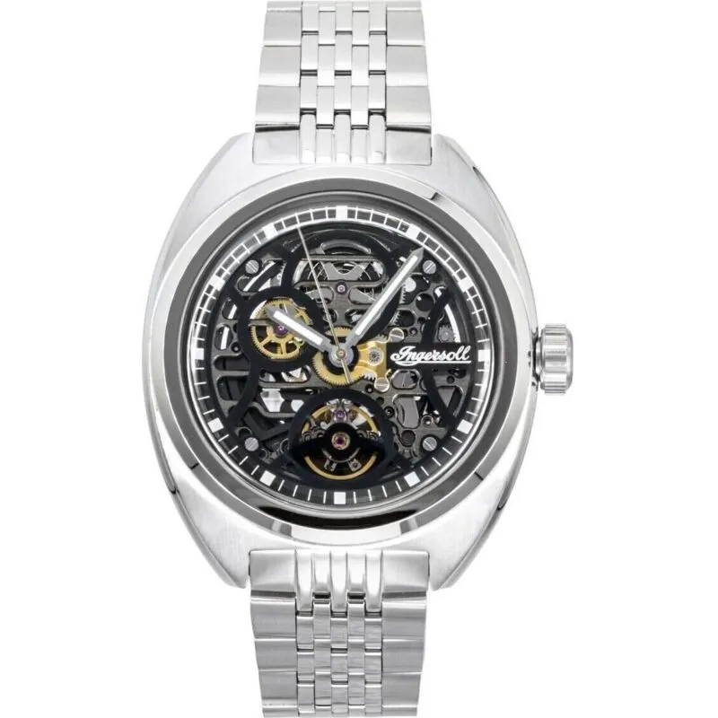 Ingersoll The Wrangler Stainless Steel Black Skeleton Dial Automatic I16901 Men's Watch