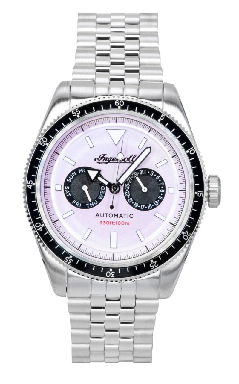 Ingersoll Outlaw Stainless Steel Pink Dial Automatic I17201 Men's Watch Ingersoll Outlaw Stainless Steel Pink Dial Automatic I17201 Men's Watch