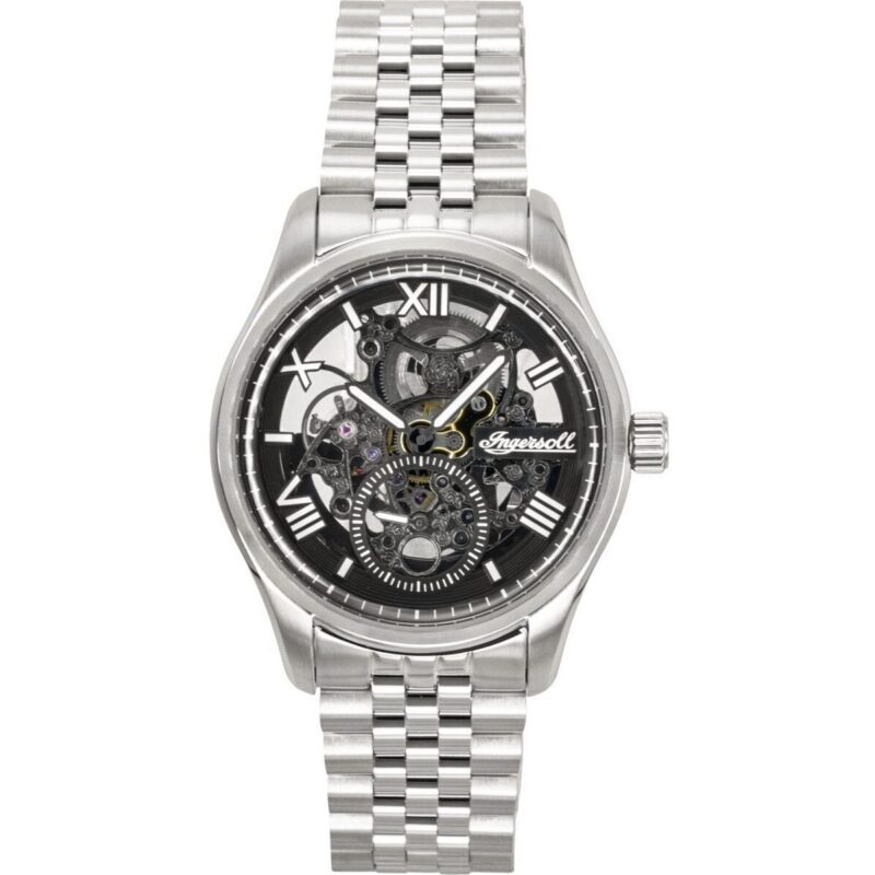 Ingersoll The Maverick Stainless Steel Black Skeleton Dial Automatic I17403 Men's Watch