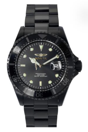 Invicta Pro Diver Zager Exclusive Stainless Steel Black Dial Quartz 23402 200M Men's Watch