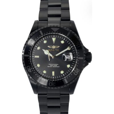 Invicta Pro Diver Zager Exclusive Stainless Steel Black Dial Quartz 23402 200M Men's Watch