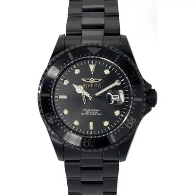 Invicta Pro Diver Zager Exclusive Stainless Steel Black Dial Quartz 23402 200M Men's Watch