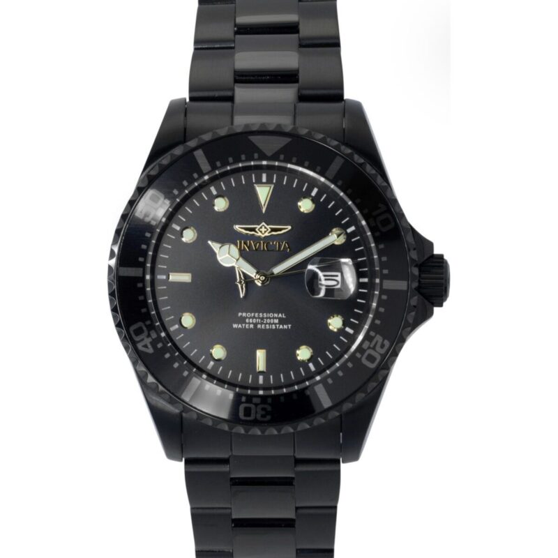 Invicta Pro Diver Zager Exclusive Stainless Steel Black Dial Quartz 23402 200M Men's Watch