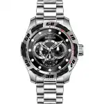 Invicta Speedway GMT Stainless Steel Black Dial Quartz 45755 100M Men's Watch