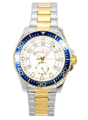 Invicta Pro Diver Two Tone Stainless Steel White Dial Quartz 47127 Men's Watch
