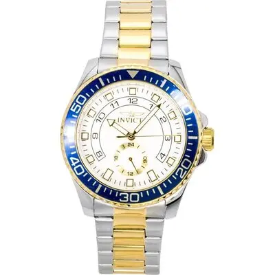 Invicta Pro Diver Two Tone Stainless Steel White Dial Quartz 47127 Men's Watch