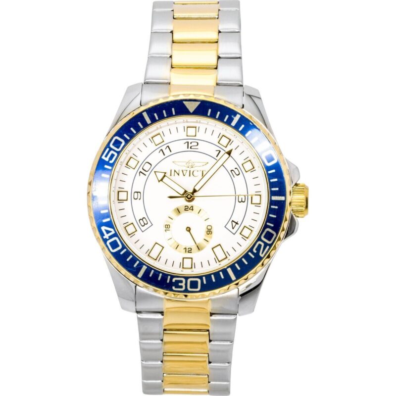 Invicta Pro Diver Two Tone Stainless Steel White Dial Quartz 47127 Men's Watch