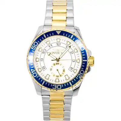 Invicta Pro Diver Two Tone Stainless Steel White Dial Quartz 47127 Men's Watch