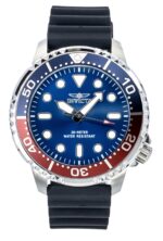 Invicta Pro Diver Silicone Strap Blue Dial Pepsi Bezel Quartz 47222 Men's Watch