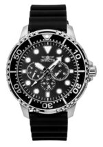 Invicta Pro Diver GMT Silicone Strap Black Dial Quartz 47234 Men's Watch