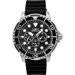 Invicta Pro Diver GMT Silicone Strap Black Dial Quartz 47234 Men's Watch