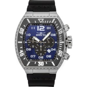 Invicta Pro Diver Zager Chronograph GMT Silicone Strap Blue Dial Quartz 47281 100M Men's Watch