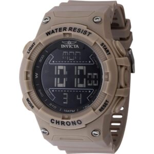 Invicta Racing Digital Chronograph Polyurethane Strap Black Dial Quartz 47526 100M Men's Watch