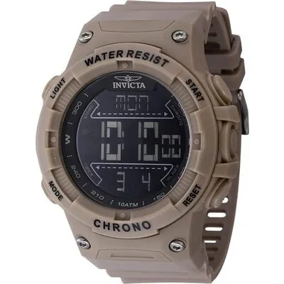 Invicta Racing Digital Chronograph Polyurethane Strap Black Dial Quartz 47526 100M Men's Watch