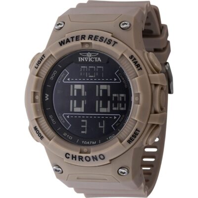 Invicta Racing Digital Chronograph Polyurethane Strap Black Dial Quartz 47526 100M Men's Watch