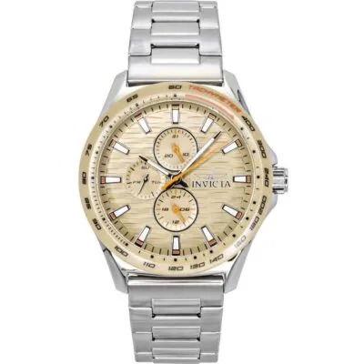 Invicta Racing GMT Stainless Steel Sand Dial Quartz 47552 Men's Watch