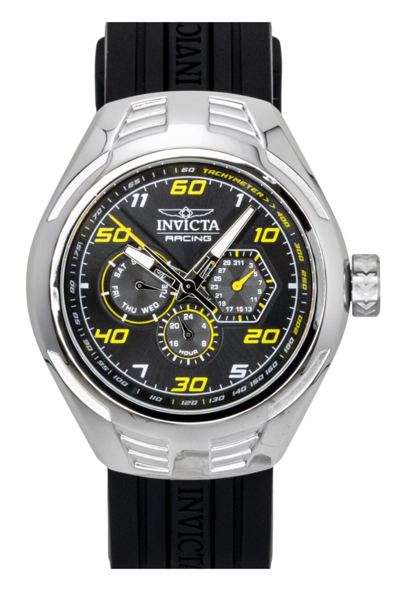 Invicta Racing Silicone Strap Black Dial Quartz 47724 Men's Watch