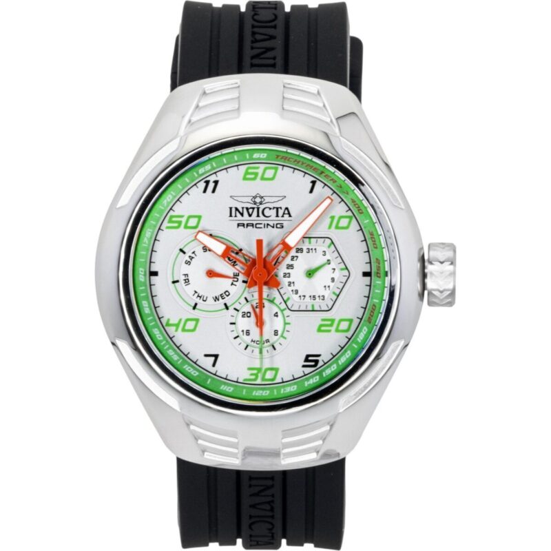 Invicta Racing Silicone Strap Silver Dial Quartz 47726 Men's Watch Invicta Racing Silicone Strap Silver Dial Quartz 47726 Men's Watch