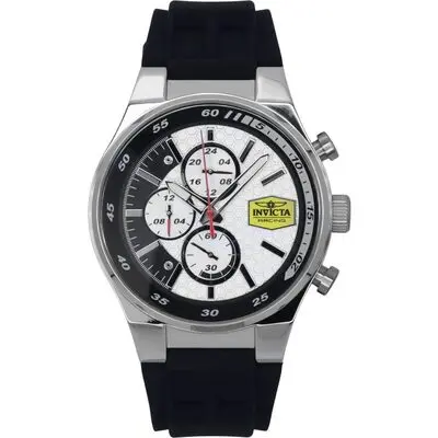Invicta Racing Chronograph Silicone Strap White Dial Quartz 47736 Men's Watch