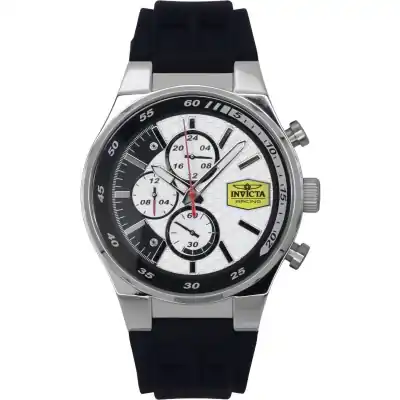 Invicta Racing Chronograph Silicone Strap White Dial Quartz 47736 Men's Watch
