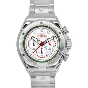 Invicta Racing Chronograph Stainless Steel White Dial Quartz 47746 Men's Watch