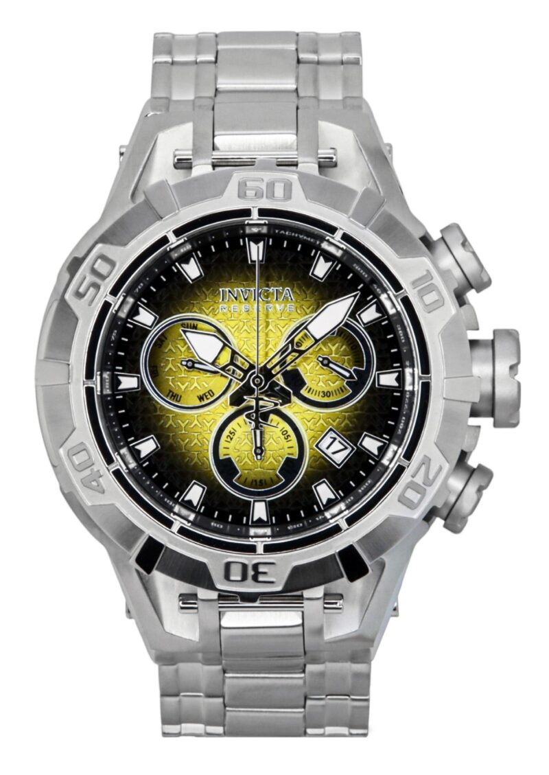 Invicta Reserve Ocean Warrior Chronograph Yellow and Black Dial Quartz 47848 100M Men's Watch
