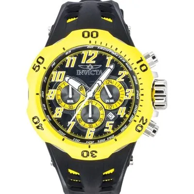 Invicta Venom Hydra GMT Chronograph Silicone Strap Black Dial Quartz 48236 200M Men's Watch