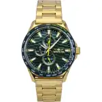 Invicta Racing Gold Tone Stainless Steel Green Dial Quartz 48870 Men's Watch