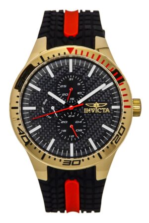 Invicta Racing Silicone Strap Black Dial Quartz 48872 Men's Watch