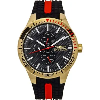 Invicta Racing Silicone Strap Black Dial Quartz 48872 Men's Watch