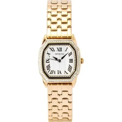 Invicta Wildflower Rose Gold Tone Stainless Steel Silver Dial Quartz 49039 Women's Watch