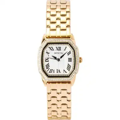 Invicta Wildflower Rose Gold Tone Stainless Steel Silver Dial Quartz 49039 Women's Watch