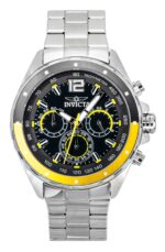 Invicta Speedway Chronograph GMT Stainless Steel Black Dial Quartz 49365 Men's Watch