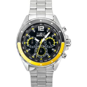 Invicta Speedway Chronograph GMT Stainless Steel Black Dial Quartz 49365 Men's Watch