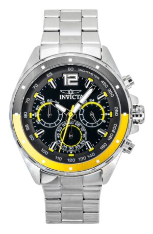 Invicta Speedway Chronograph GMT Stainless Steel Black Dial Quartz 49365 Men's Watch