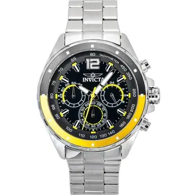 Invicta Speedway Chronograph GMT Stainless Steel Black Dial Quartz 49365 Men's Watch