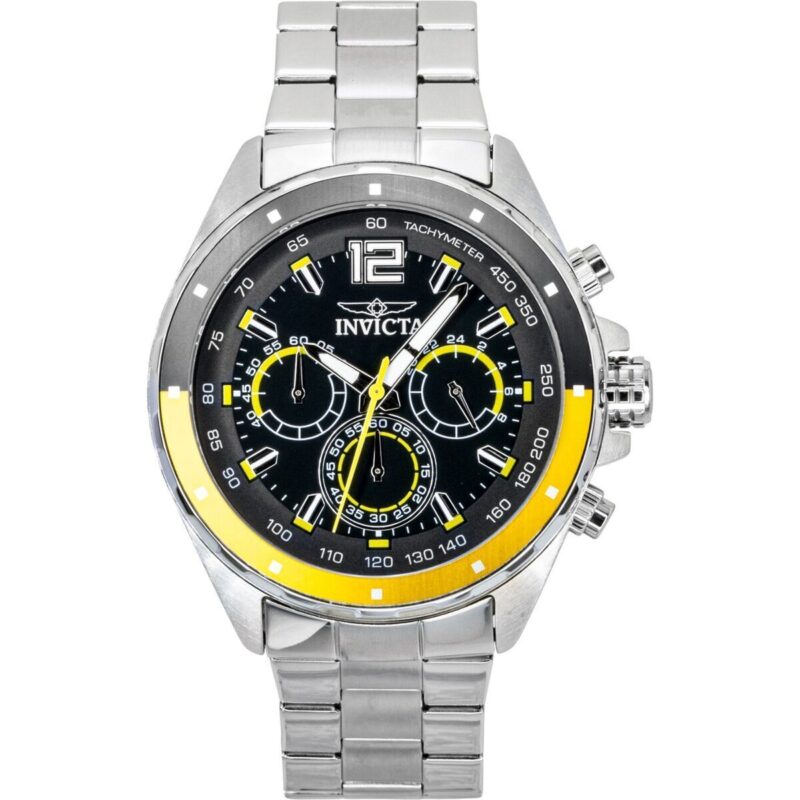 Invicta Speedway Chronograph GMT Stainless Steel Black Dial Quartz 49365 Men's Watch