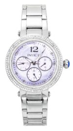 Invicta Bolt Stainless Steel Crystal Light Purple Dial Quartz 49814 100M Women's Watch