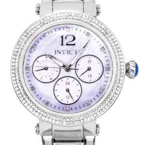 Invicta Bolt Stainless Steel Crystal Light Purple Dial Quartz 49814 100M Women's Watch