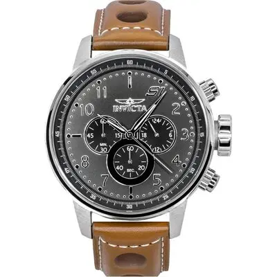 Invicta S1 Rally Zager Exclusive Chronograph Leather Strap Quartz 90102 100M Men's Watch