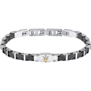Maserati Steel And Ceramic Bracelet JM424ATZ44 For Men