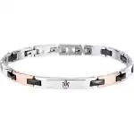 Maserati Two Tone Steel And Black Bracelet JM424ATZ50 For Men