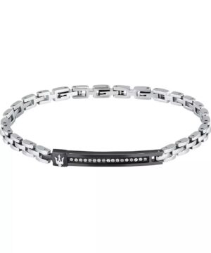 Maserati Iconic Steel Bracelet With Synthetic Stone JM424AVD58 For Men