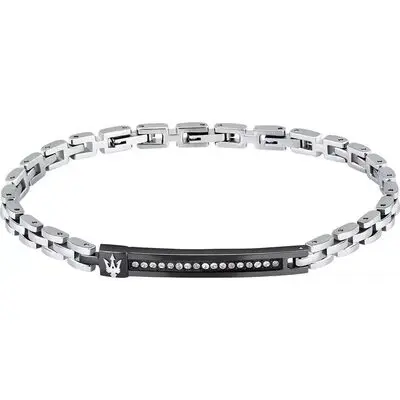 Maserati Iconic Steel Bracelet With Synthetic Stone JM424AVD58 For Men