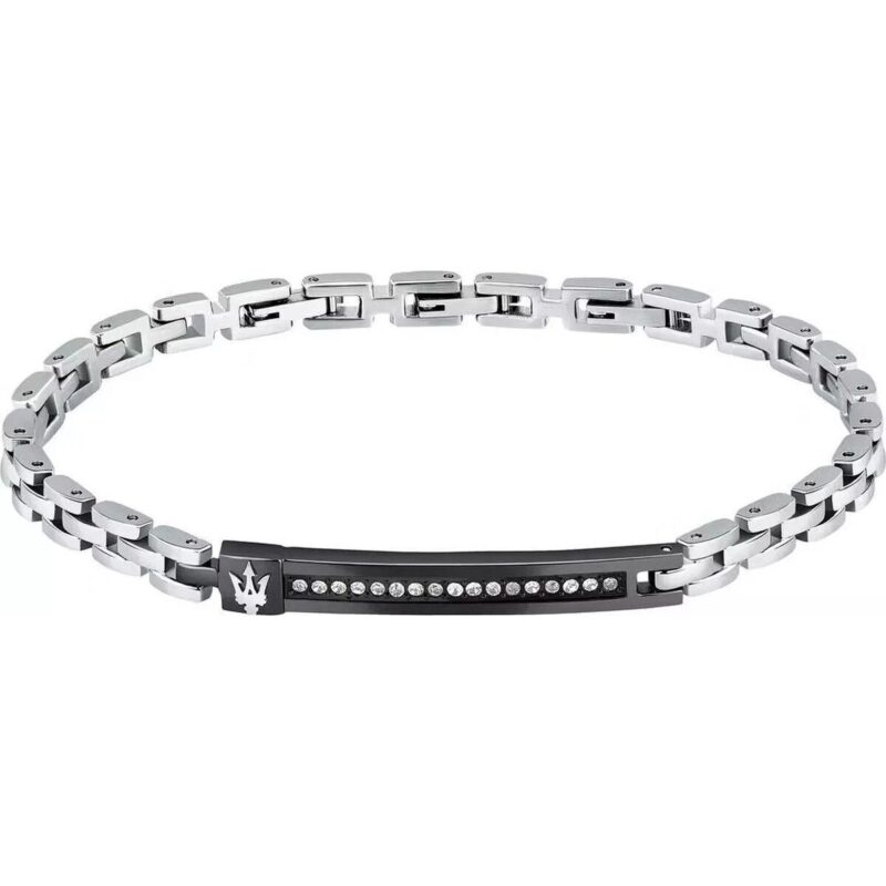 Maserati Iconic Steel Bracelet With Synthetic Stone JM424AVD58 For Men